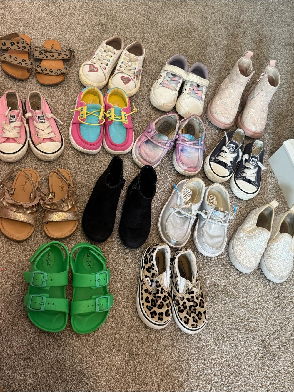 Toddler Girl Shoe 14 pair bundle - sizes k7 - k8